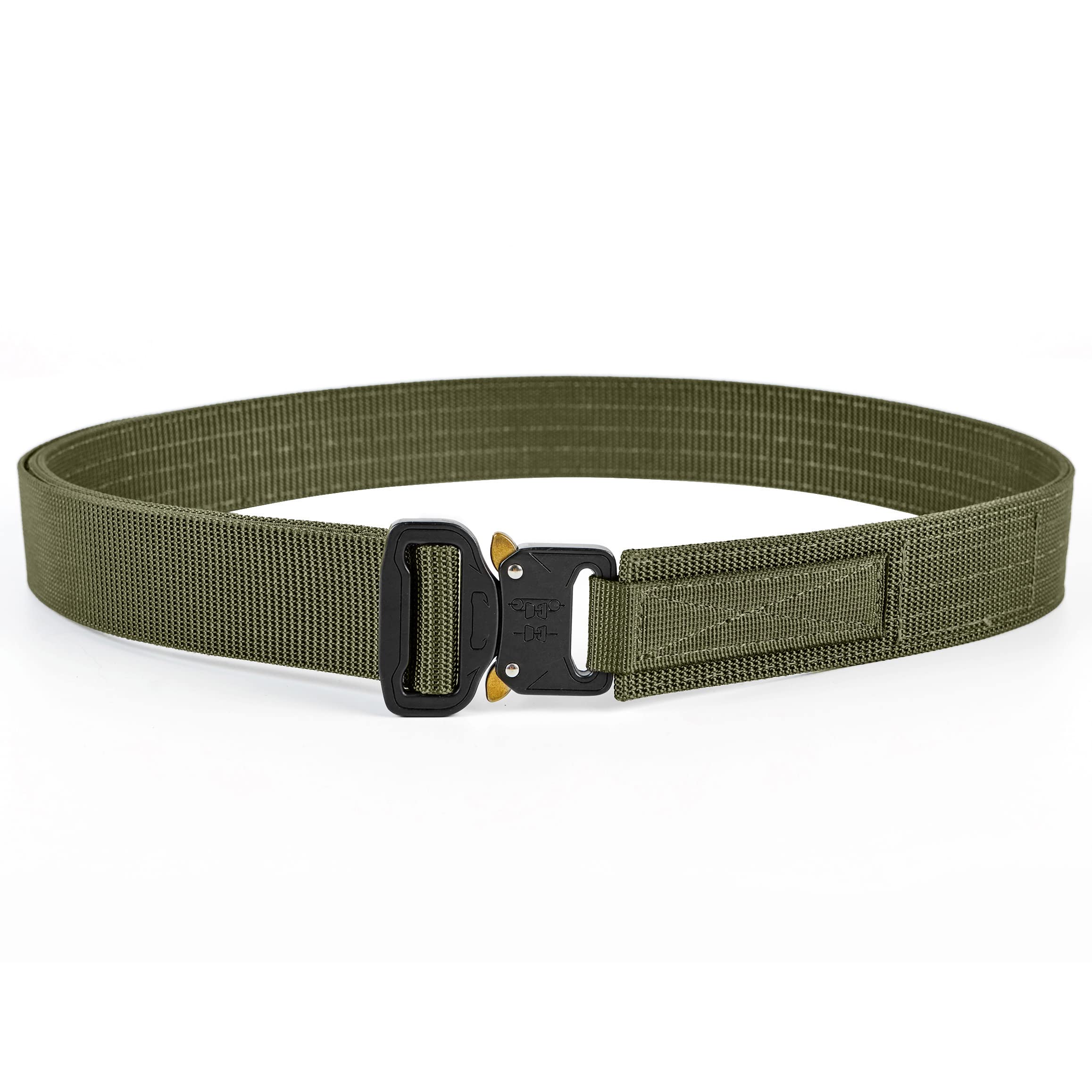 WOLF TACTICAL Heavy Duty Hybrid Quick-Release EDC Belt - 2-Ply 1.5” CCW Gun Belt (OD Green, M (32-35))