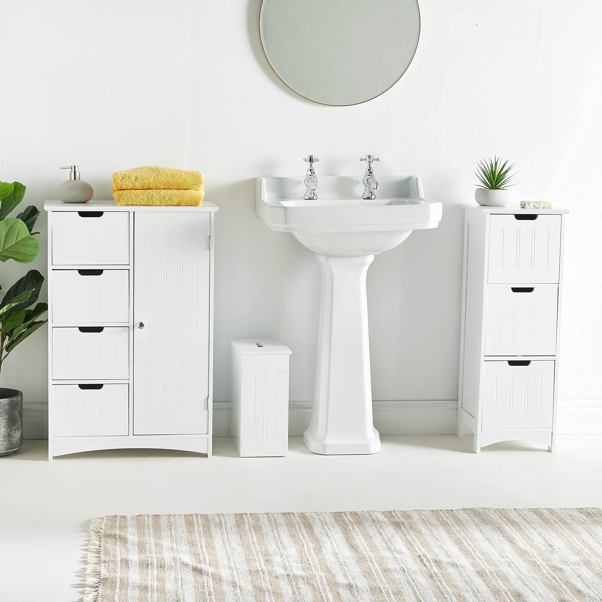 VonHaus Bathroom Storage Unit Freestanding Bathroom Floor