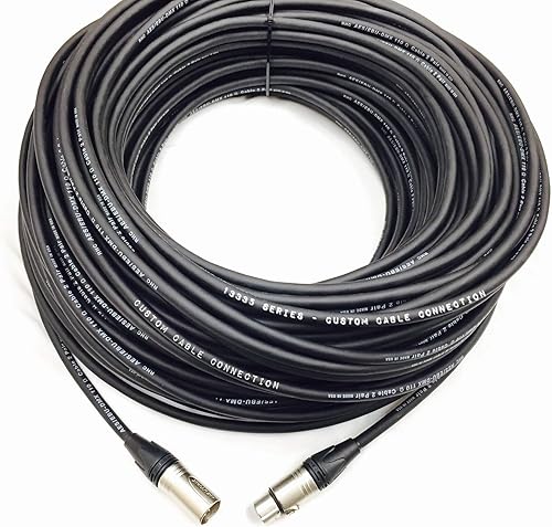 Miniatura 5 de Cable de datos DMX512 XLR de 24 AWG (calibre) de 75 pies y 5 pines macho a hembra para iluminación de escenario, luces LED de subida, luces de DJ y