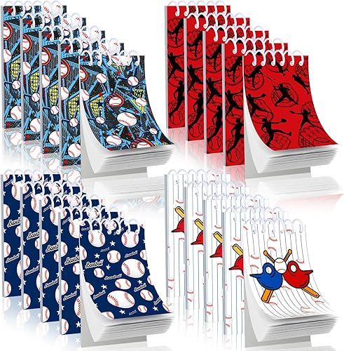 20 mini blocs de notas deportivos recuerdos de fiesta deportiva cuaderno de béisbol diario en espiral bloc de notas de béisbol a granel para