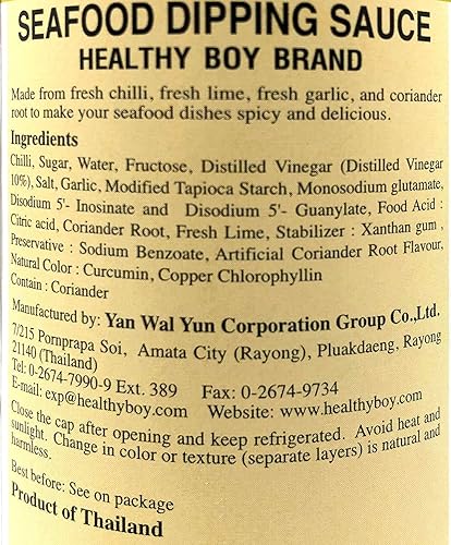 Miniatura 7 de Salsa salsa salsa salsa de marisco saludable para niños (chile verde y lima) 6 onzas, producto de Tailandia (paquete de 1)