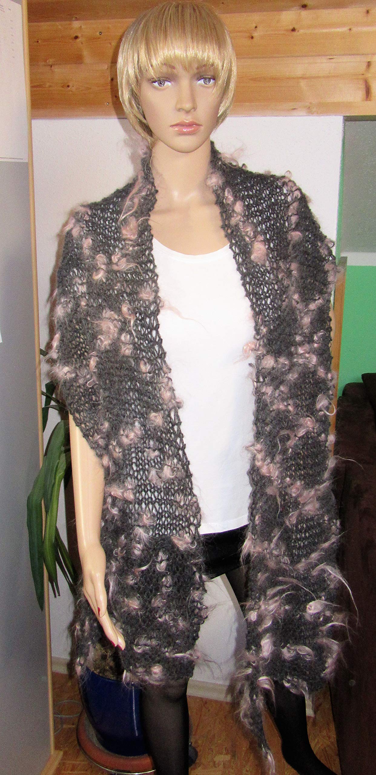 Handgemacht/Selbstgestrickt/Schal/Winterschal/warmer Schal/Tuch/Schlauchschal/Drago