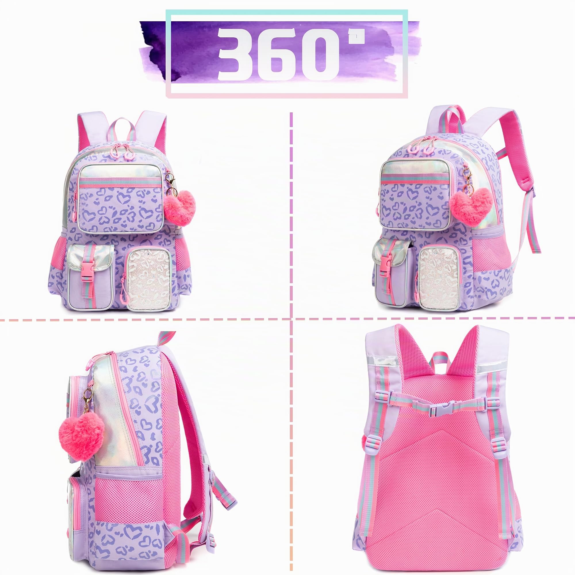 Multibolsillo Mochila Para Niñas de Mochila Escolar Niña Mochila Mochila Escolar 10 años