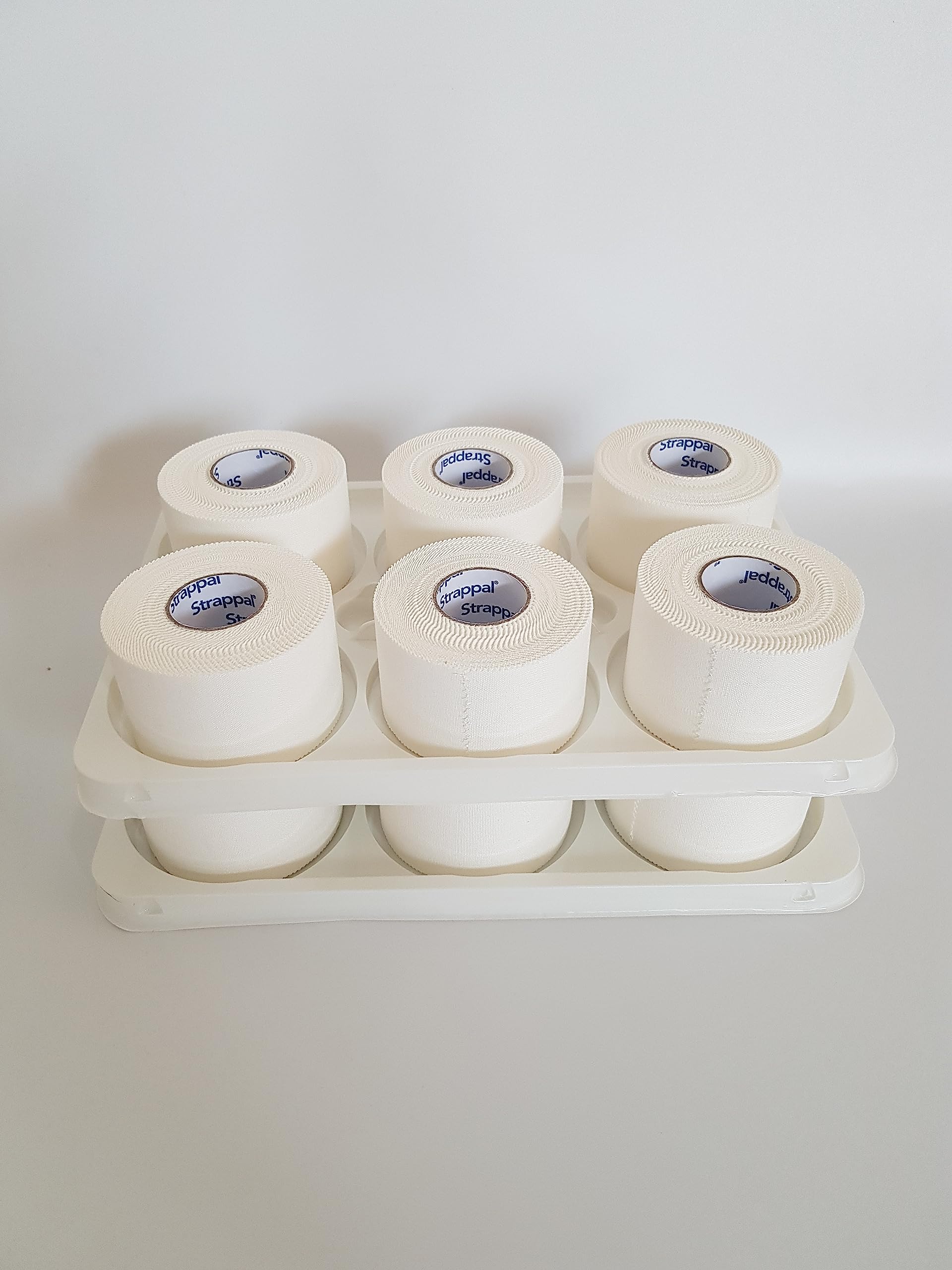 Strappal nastro taping sportivo anelastico professionale tape zigrinato all’ossido di zinco per bendaggi funzionali, stabilizzazione articolare, fisioterapia e sport | latex free | 4 cm x10 m 12 pz