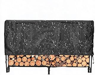 8FT Heavy Duty Firewood Rack with Waterproof Oxford Cover