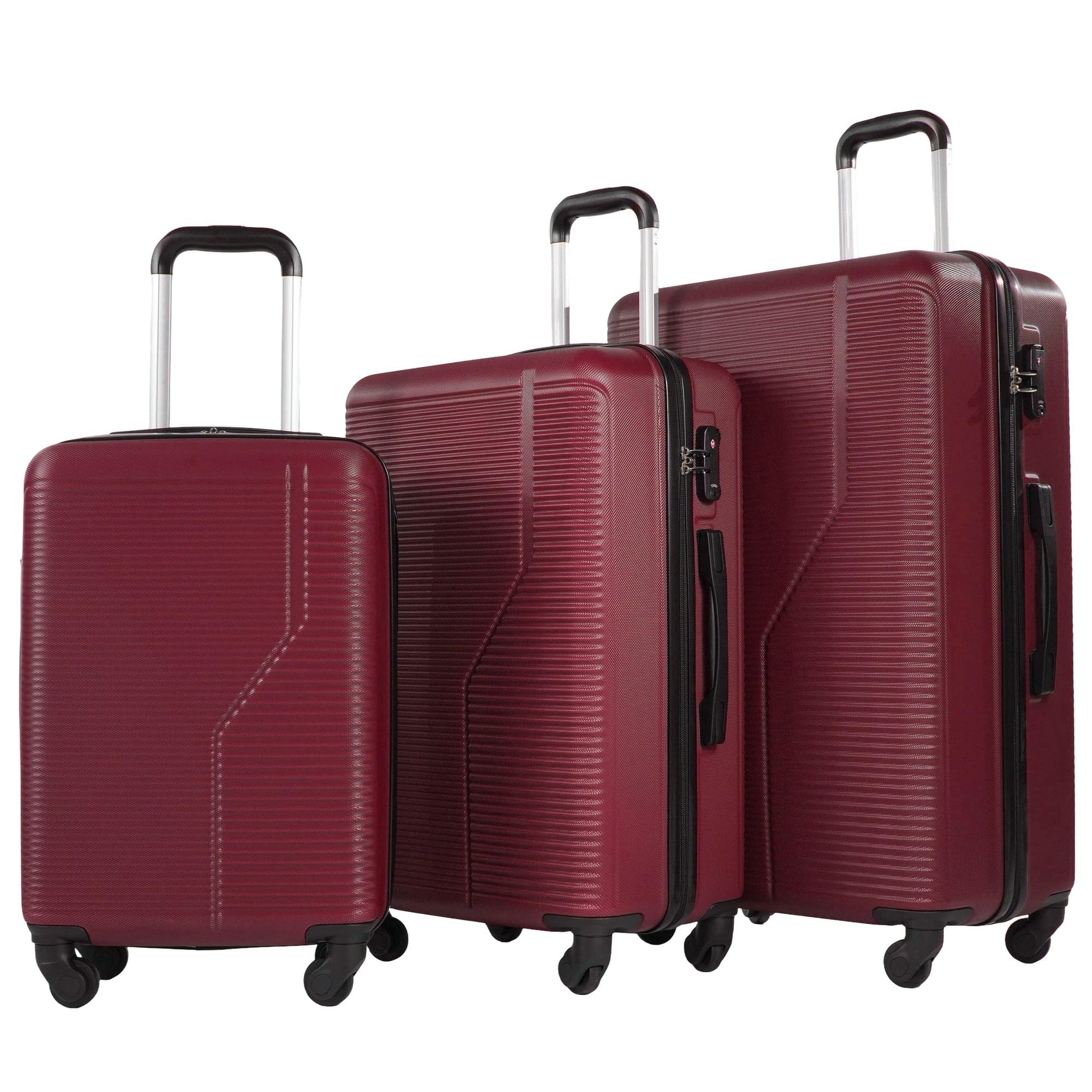 3 Piece Luggage Set Hardside Expandable Suitcase with Spinner Wheels, TSA Lock, Lightweight ABS Luggage for Travel 20/24/28 Inch