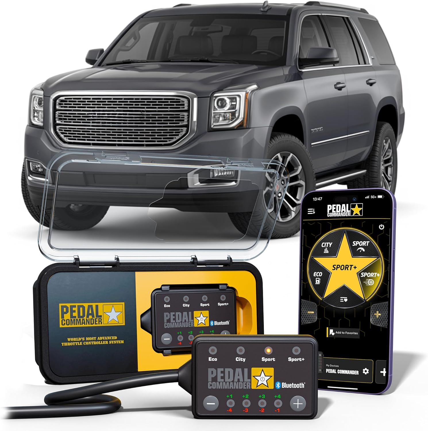 PEDAL COMMANDER for GMC Yukon 2007-2020 Throttle Response Controller - 36 Driving Settings, Anti-Theft, App Control, Throttle Controller Performance Parts, Yukon Accessories