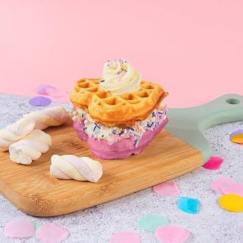 Giles & Posner Mini Waffle Maker & Storage Box Set – 5-in-1 Non-Stick Waffle Iron with Removable Cooking Plates, Durable Plastic Storage Container Holds up to 8 Plates, Perfect for Celebrations