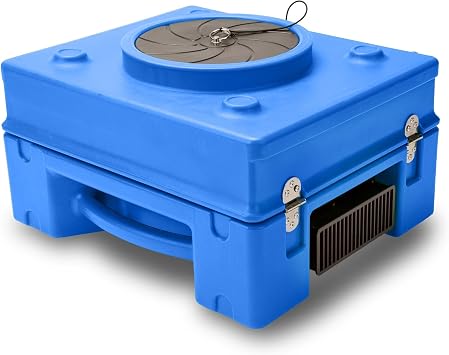 B-Air RA-650 HEPA Air Scrubber Commercial Industrial Grade Air Purifier Negative Air Machine for Water Damage Restoration, Blue