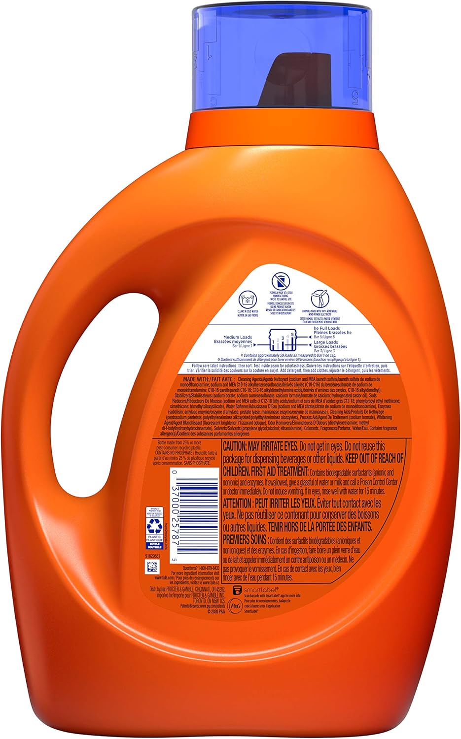 Tide Hygienic Clean Heavy 10x Duty Liquid Laundry Detergent, Original Scent, He Compatible, 59 Loads, 92 Fl Oz : Health & Household