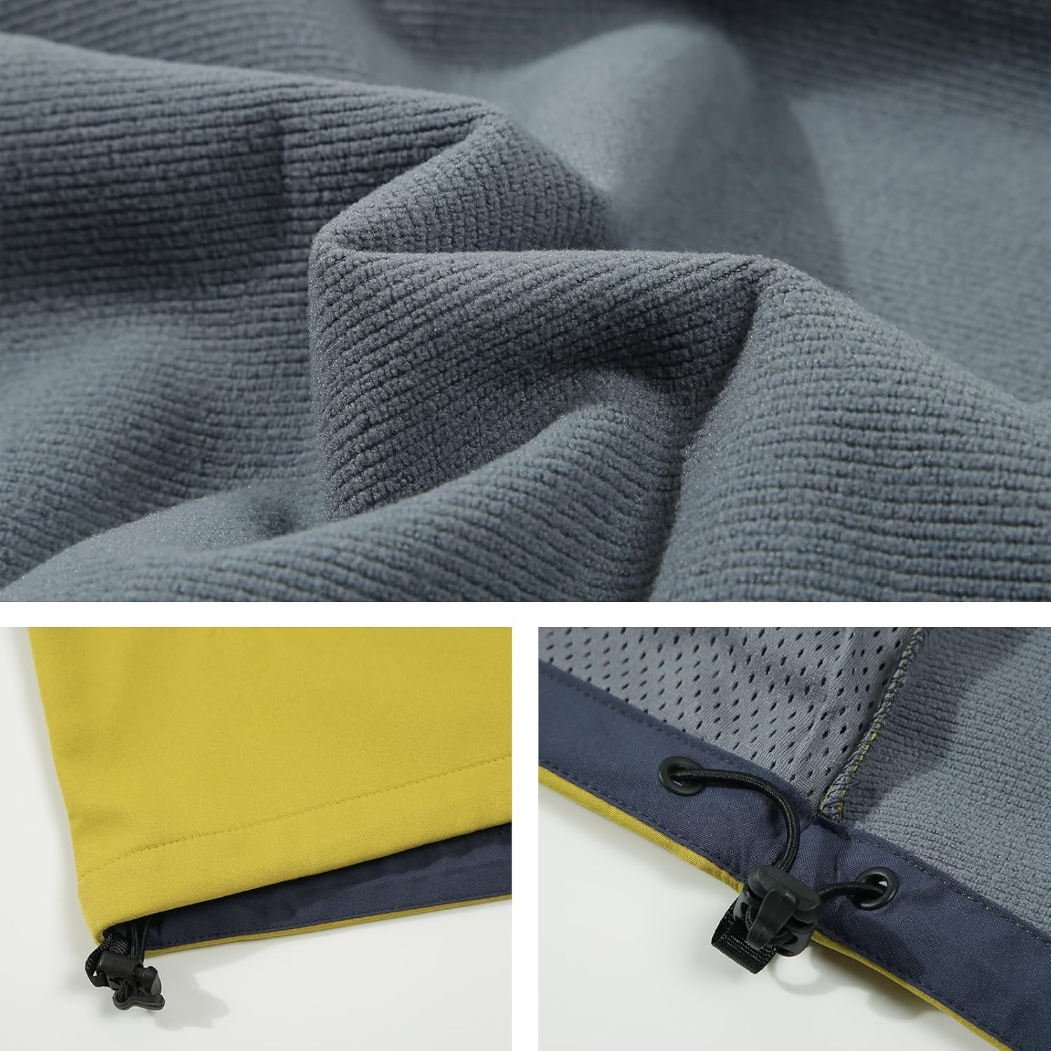 Custom Men's Fleece Jacket Personalized Casual Zip up Lightweight Softshell Windbreaker Athletic Outdoor Coat - Image 4