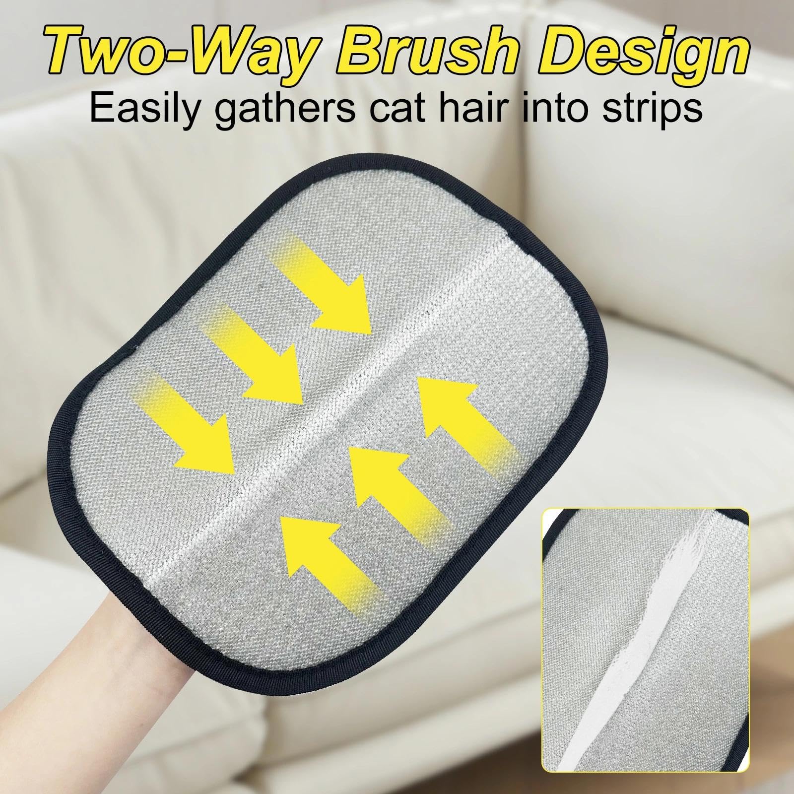 3 Pièces Gant Anti Poils Animaux, Gants d'épilation, Pet Hair Remover Glove, Brosse Poils d'animaux, Gants Magnétiques Réutilisables pour Chien, Chat, Canapé, Tapis, Vêtements