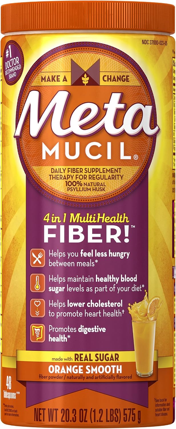 Metamucil Orange Sugar Fiber Powder, 48 Dose (Old Version)