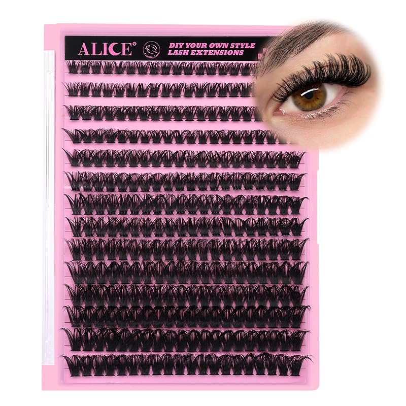 Cílios postiços individuais wispy ALICE 8–16 mm com curvatura D, 280 unidades