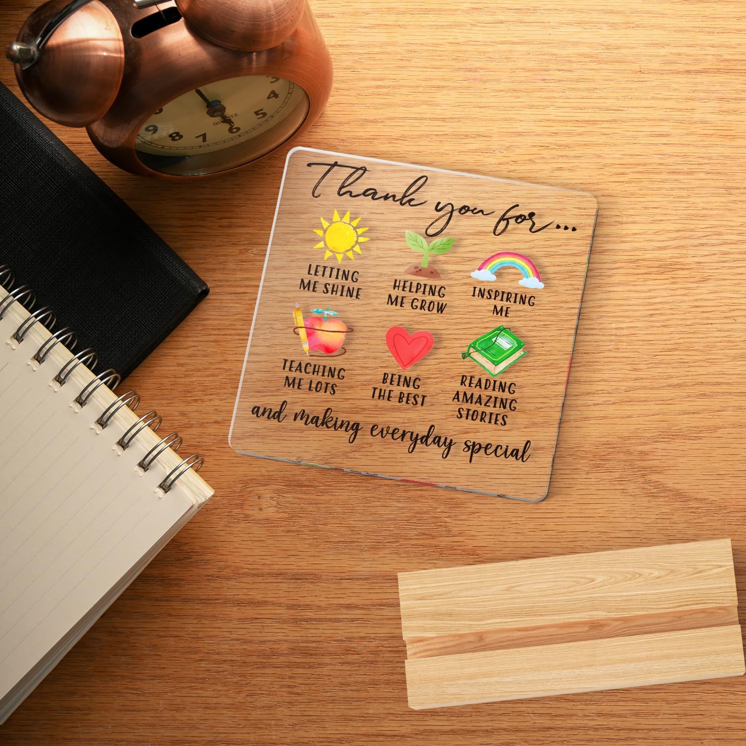 Appreciation Gifts for Teacher Wome, Thank You for Helping Me Grow Teacher Thank You Gifts for Birthday Home Office Decor, End of Term Gifts, Retirement Gifts for Teachers - Image 6