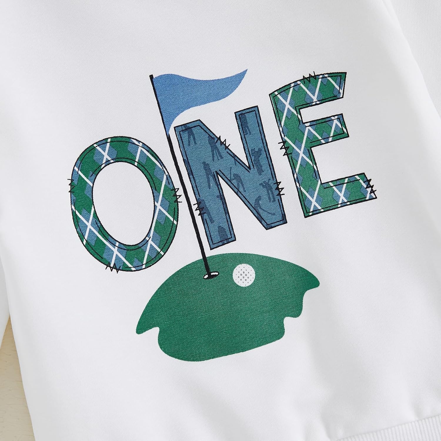Hole In One Baby Boy Girl First Birthday Outfits Long Sleeve Golf Sweatshirt Jogger Pants Toddler Fall Outfits - Image 4