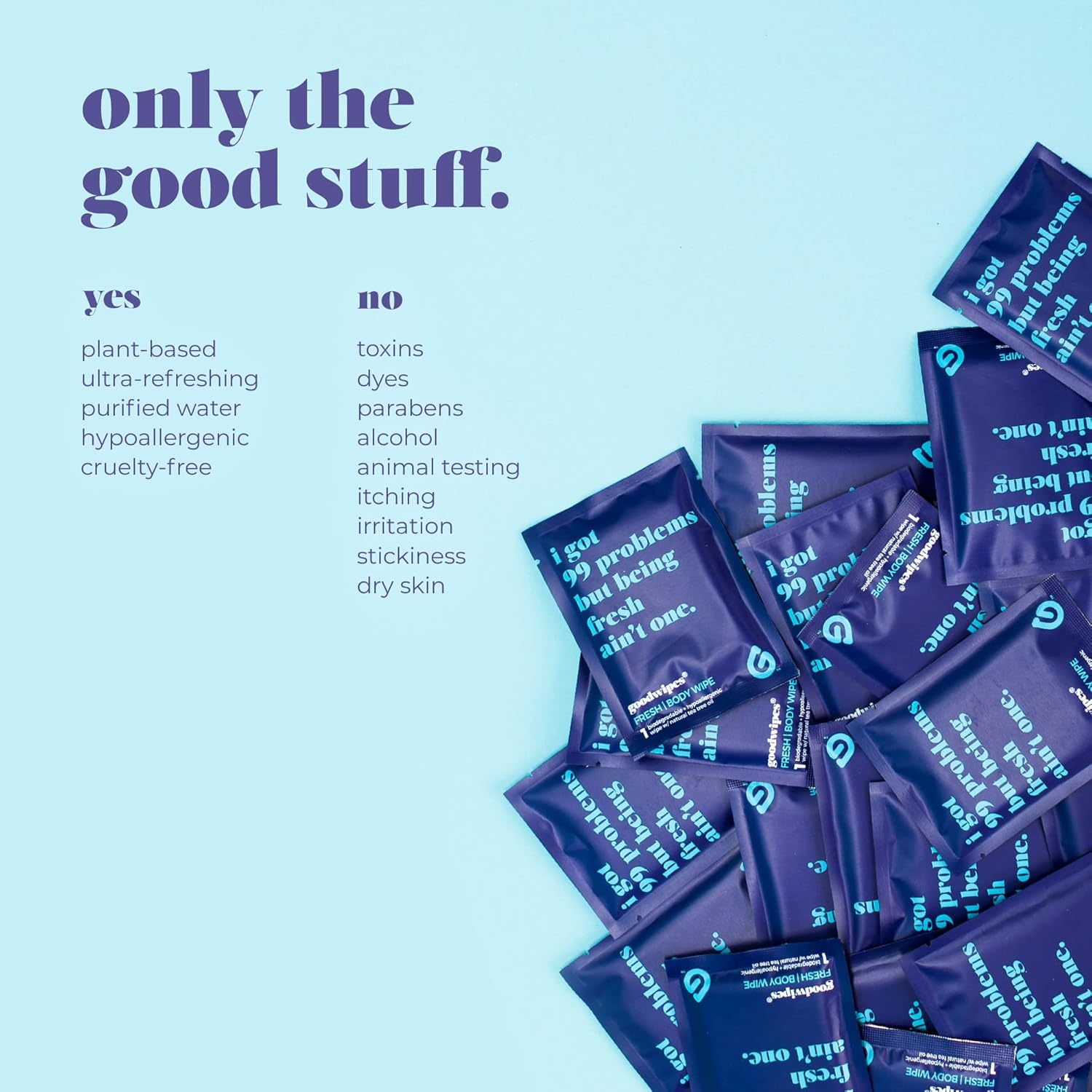 Goodwipes Really Big Body Wipes, Fresh Scent, Plant Based and Hypoallergenic, Wipe Away Sweat and Odor, for Face and Body, with Aloe and Ginseng 10 Count (2 Pack) : Health & Household