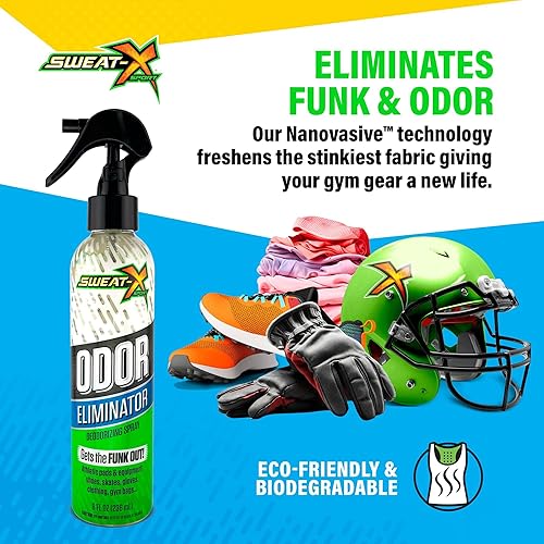Miniatura 3 de Sweat X Sport Extreme Odor Spray  Desodorante multiusos para zapatos, ropa, equipos deportivos y todas las telas  Fórmula concentrada, no requiere