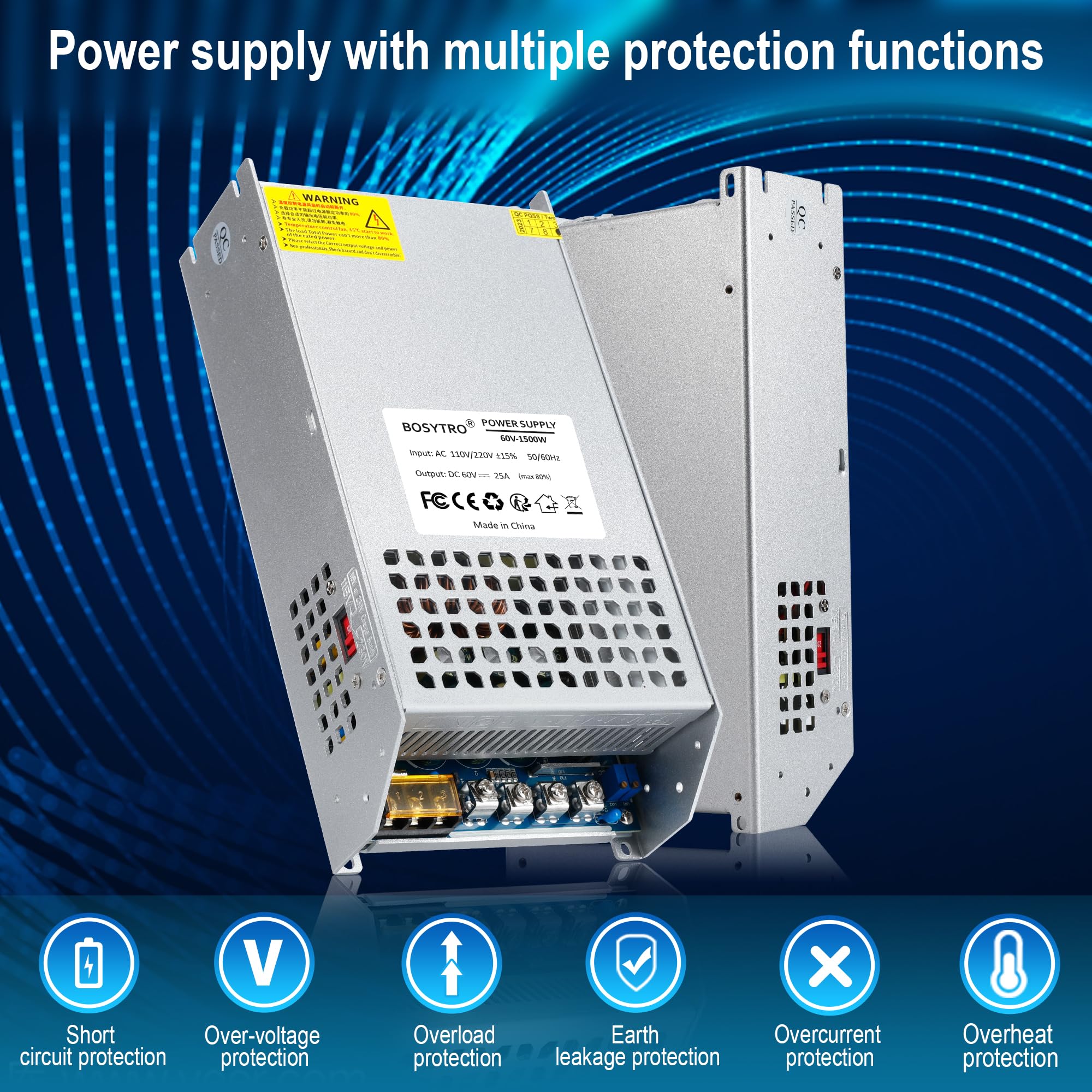 Amazon.com: BOSYTRO 60V 25A 1500W DC Switching Power Supply