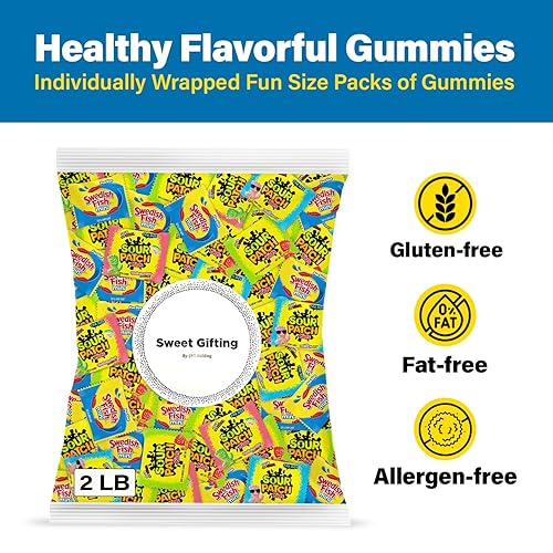Miniatura 4 de Sweet Gifting Sour Patch Kids & Swedish Fish Mix, 2 libras a granel, paquete variado de caramelos de gomitas, tamaño divertido, gomitas suaves y
