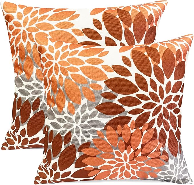 RYSMIYOU Decorative Throw Pillow Covers Set of 2 Brown