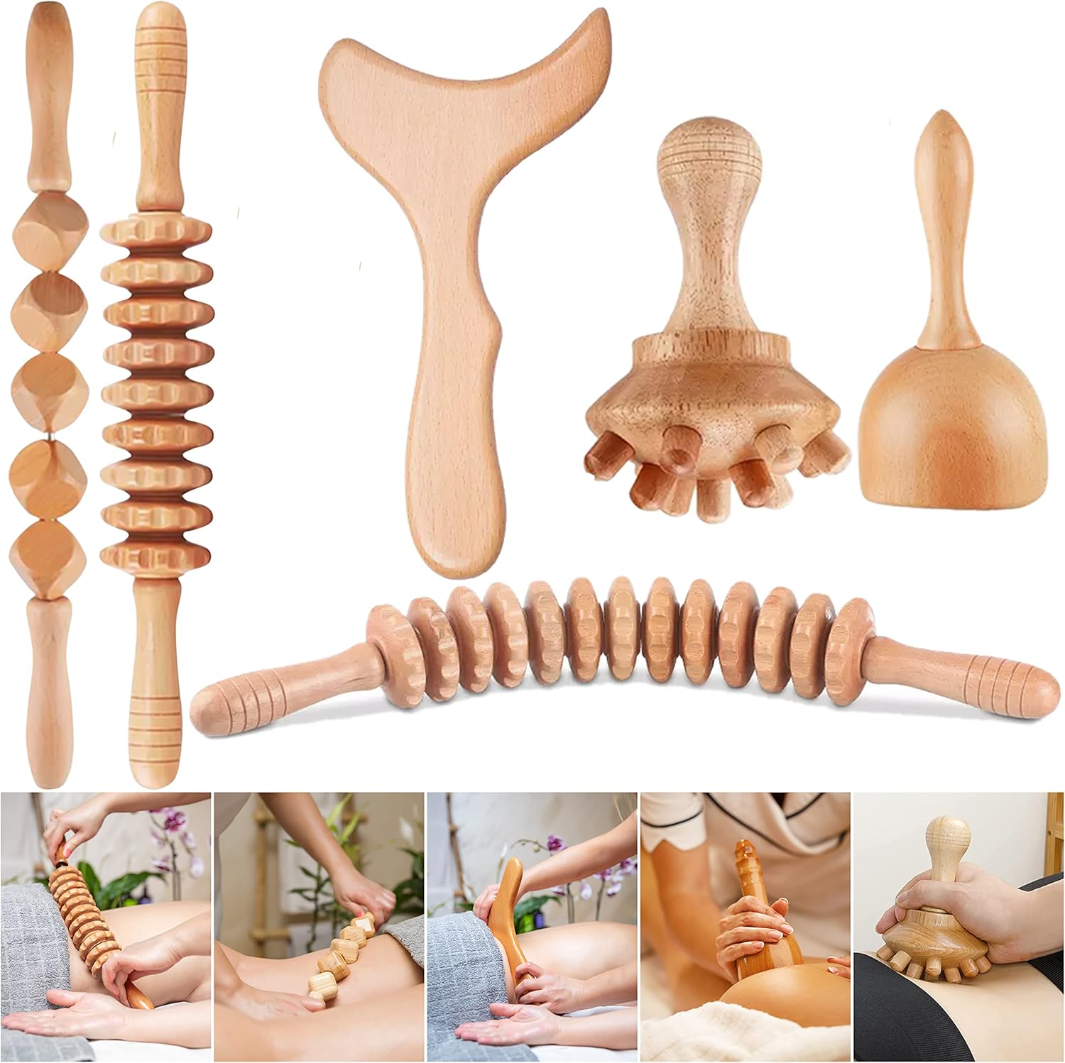 Wood Therapy Massage Tools, Lymphatic Drainage Massager