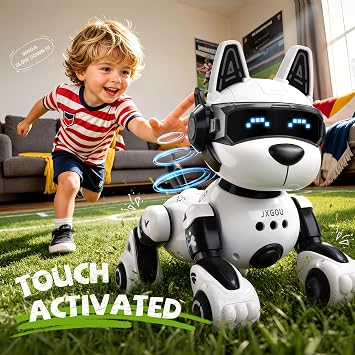 Remote Control Robot Dog for Kids,Toy Dogs for Kids Age 3 4 5 6 7 8,Kids Robot with Voice Control Commands and Touch Sensing,Idea Birthday Gift for 5-7 6-8 Year Old Boys Girls