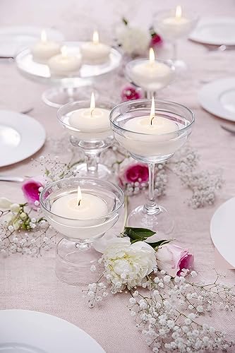 Miniatura 7 de Bolsius Velas flotantes sin perfume de 1.75 pulgadas, juego de 80 velas flotantes de color marfil, velas encendidas lindas y elegantes, velas con