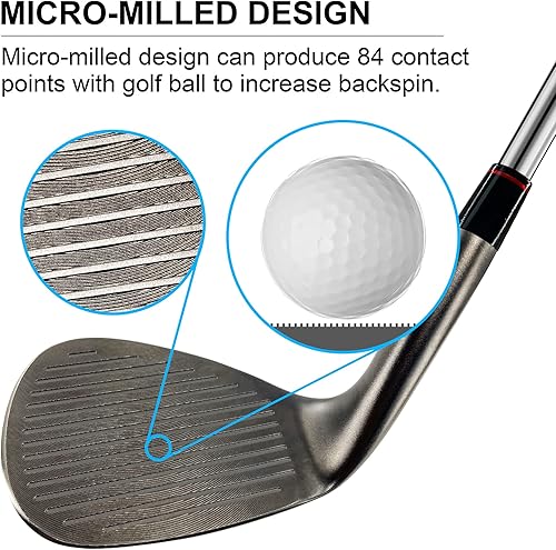 Miniatura 2 de Yamato Juego de cuña de golf o cuñas de golf individuales 505254565860 de golf con cuña de arena, palos de golf de cuña de lob para hombres y