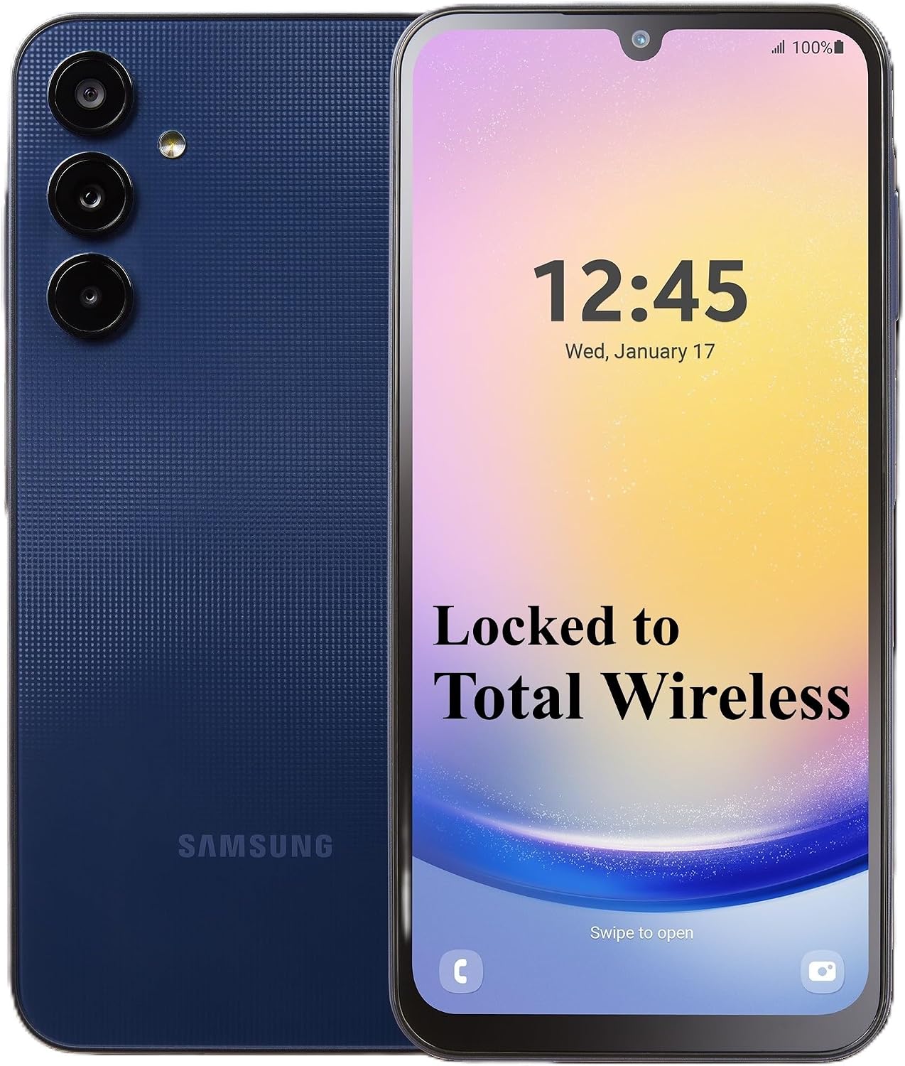 Total Wireless Samsung Galaxy A25 5G, 128GB, Black-Prepaid Smartphone (Locked to Total Wireless) - 6.5" Super AMOLED 120Hz Display, 50MP Triple Camera with OIS, 5,000mAh Battery, Android 15
