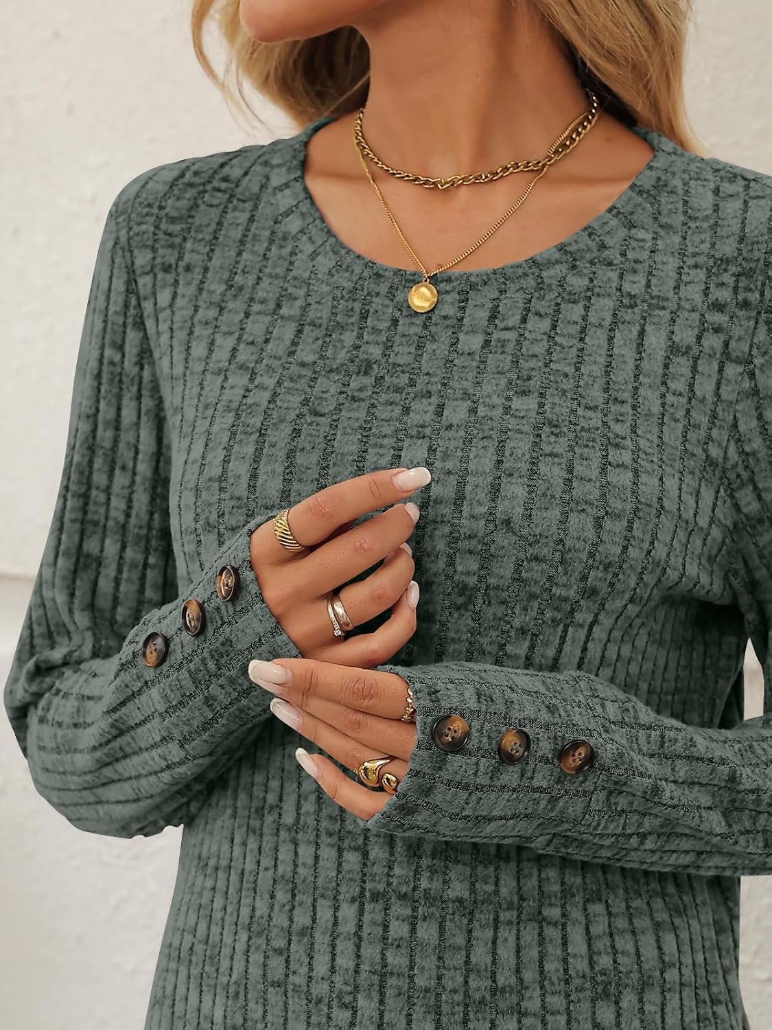 AUTOMET Women's Long Sleeve Shirts Fall Sweaters Lightweight Cute Tunic Tops Trendy Fashion Clothes 2026 Outfits - Image 5