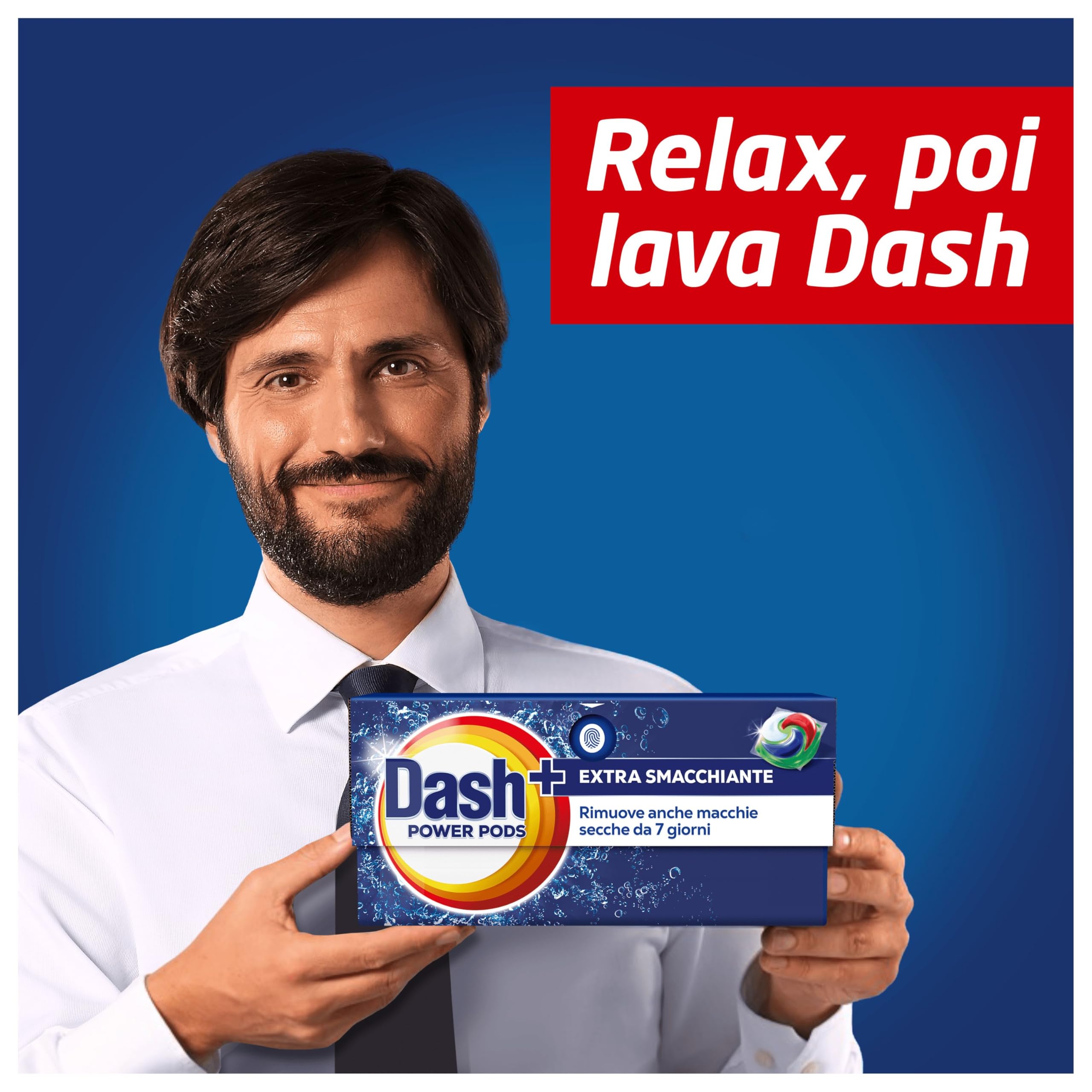 Dash Power Pods Detersivo Lavatrice In Capsule, Extra Smacchiante, 70 Lavaggi (2x35), Rimuove anche le macchie secche da 7 giorni, per una pulizia impeccabile