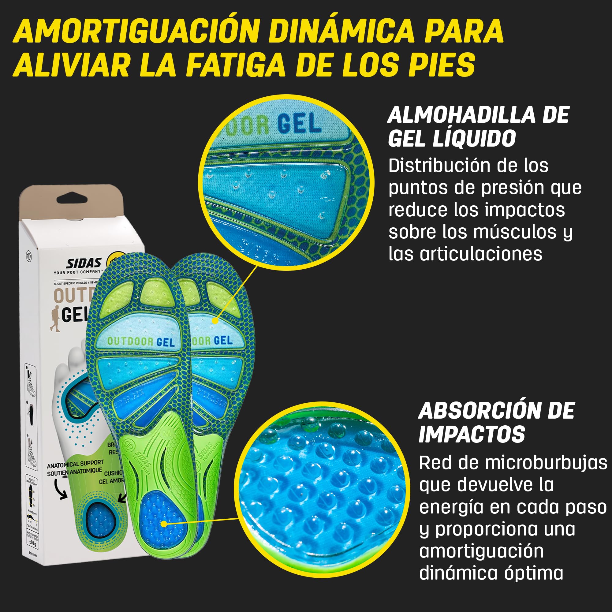 Plantillas Sidas Outdoor Gel: Adiós Al Dolor De Pies Al Caminar O Hacer Senderismo