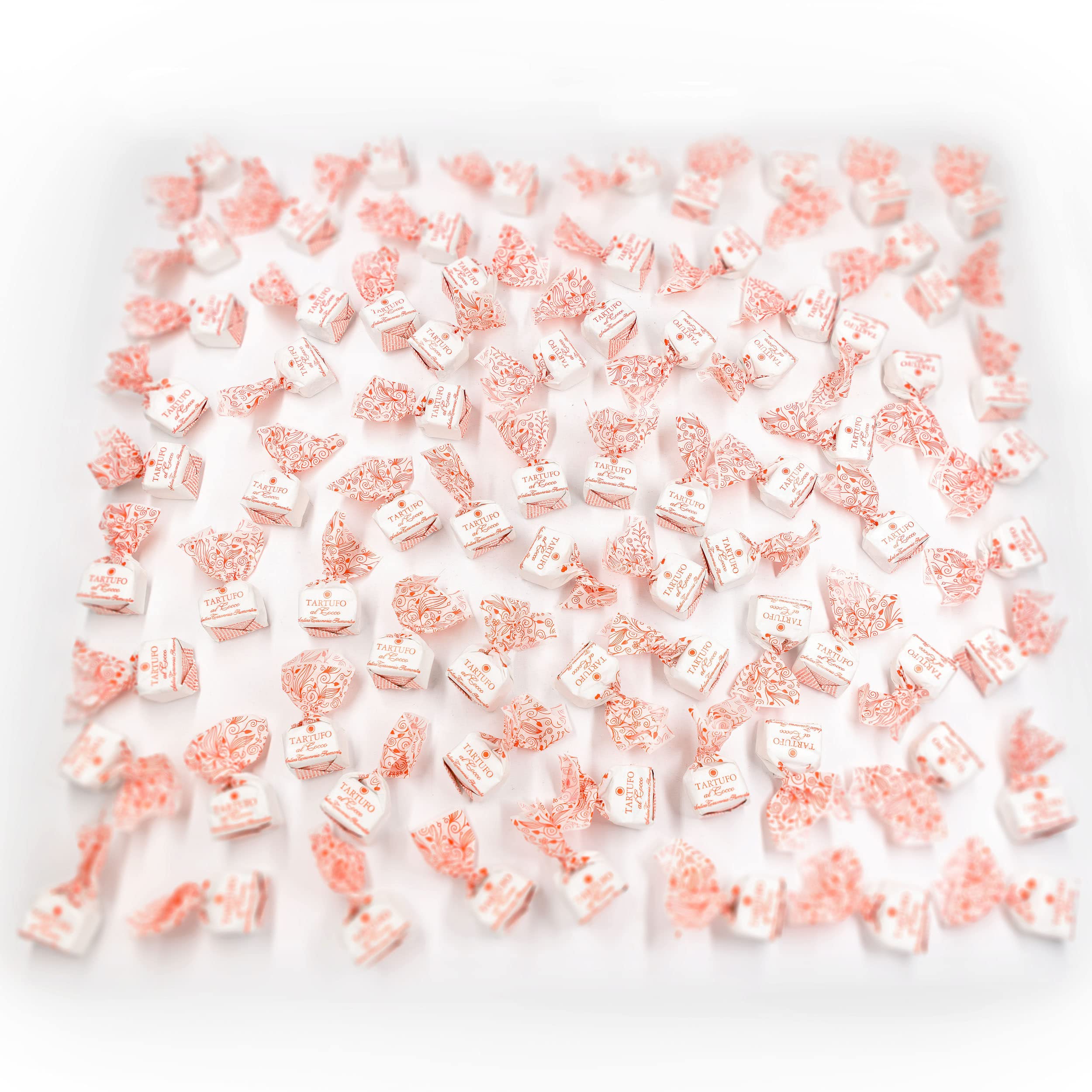 GUSTONE. Tartufi Dolci Cocco Antica Torroneria Piemontese 1kg | ideal als Geschenk für Geschäftspartner, glutenfrei, IGP-geschützte Herkunft, Trüffel-Praline weiße Kokos Haselnuss