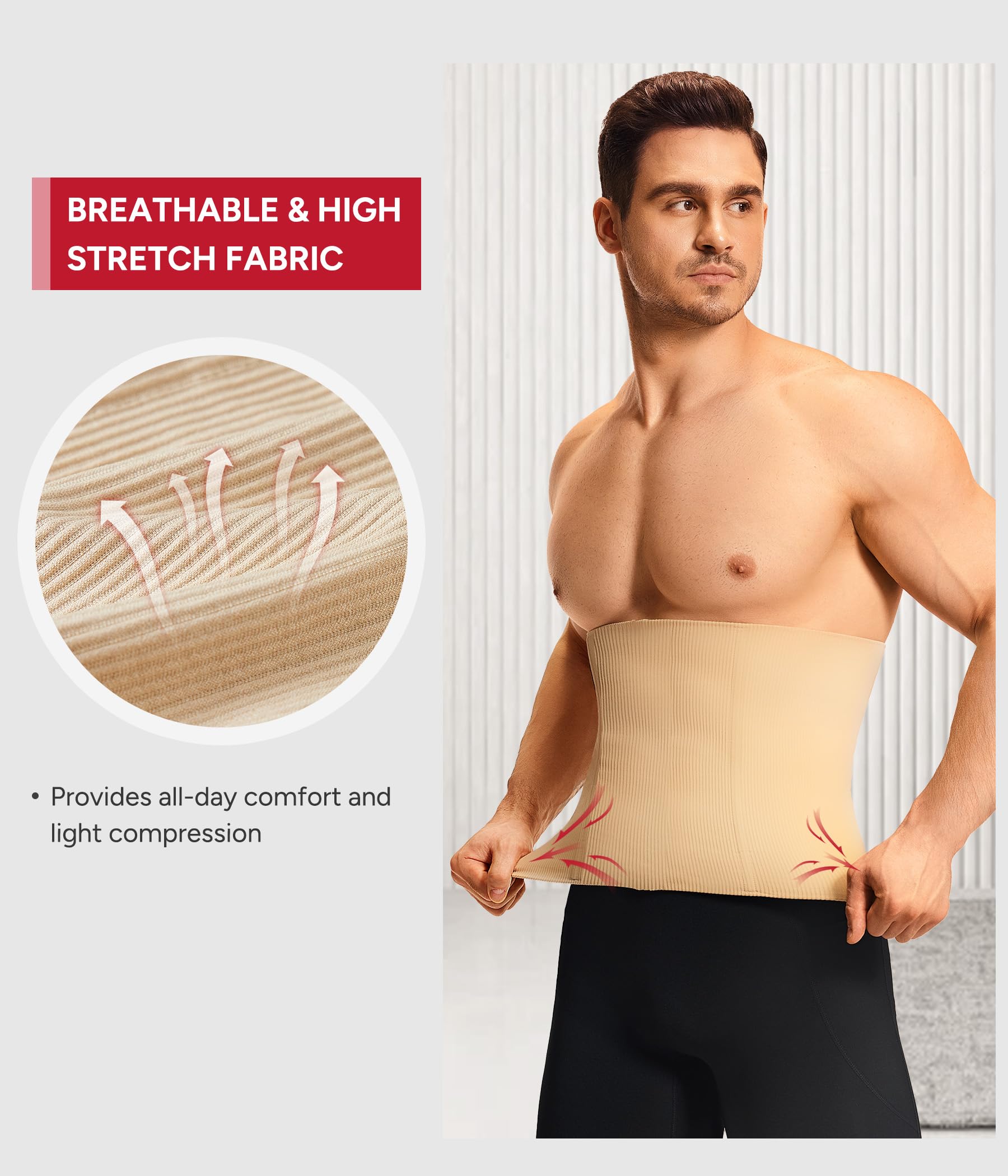 Nebility Uomo Fascia Addominale Dimagrante Corsetto Snellente Cintura Intimo Modellante Dimagrante per Uomo Fascia Pancia Sportivo Fitness Waist Trainer
