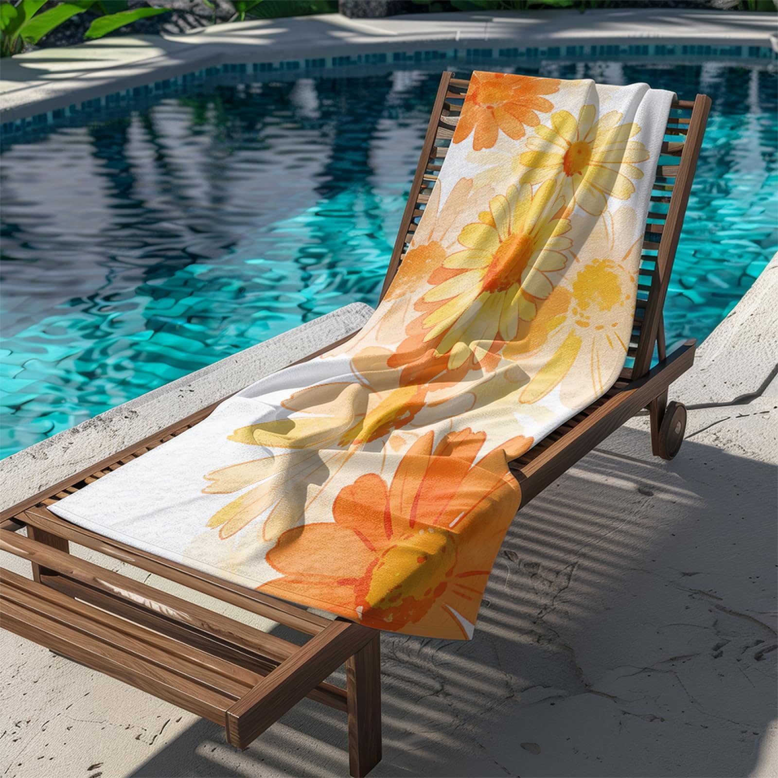 Serviette de PiscineDragon Vert Mignon Serviette Fouta Plage Stylée Personnalisée pour Adultes, Légère Séchage Rapide Anti-Sable, Adaptée Aux Voyages,Yoga et Vacances 100x180 cm