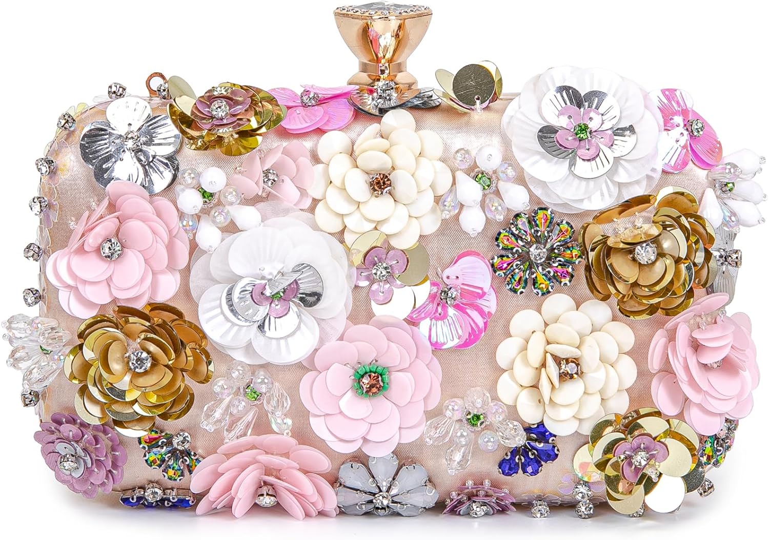 Women Clutches Flower Evening Handbag Chain Strap Shoulder Bag handbag Wedding bag purse