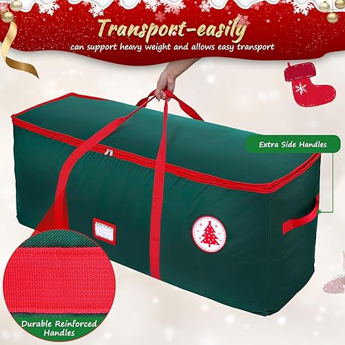 Miniatura 3 de Bolsa de almacenamiento para árbol de Navidad, bolsa resistente para árbol artificial de hasta 7.5 pies de alto, con asas reforzadas y elegante