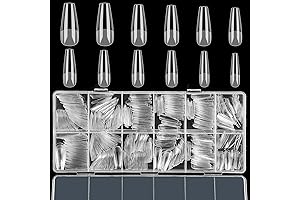 600 Pcs Clear Coffin Fake Nails