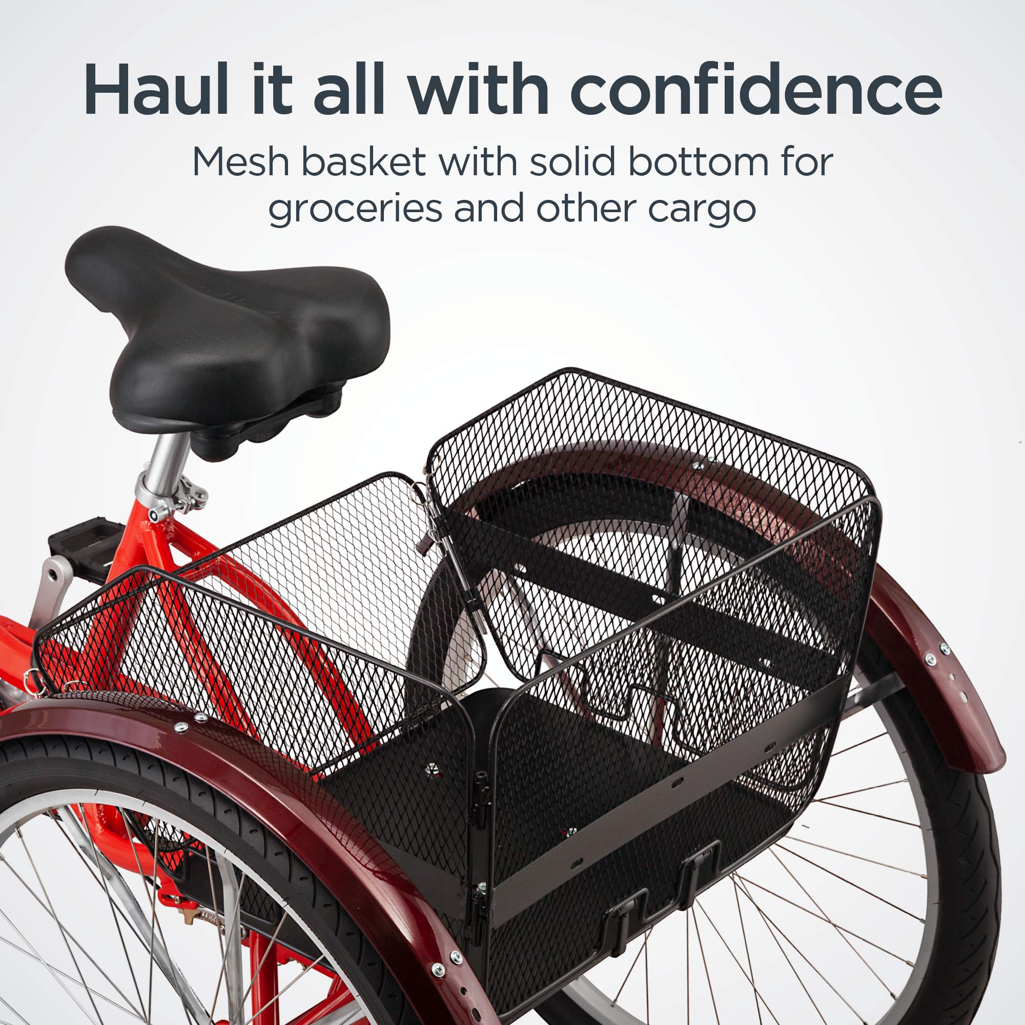 Schwinn Meridian Adult Tricycle, 24 or 26Inch Wheel Options, Low Step