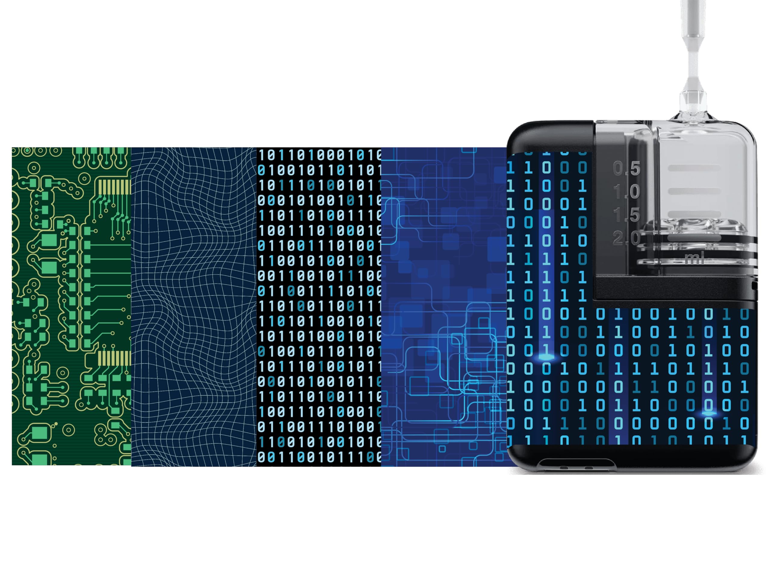 Glucomart Stickers for Mobi Insulin Pumps – Pair with Glucomart Mobi Patches, Waterproof & Durable (Cyber Variety Pack) (Mobi Decal)