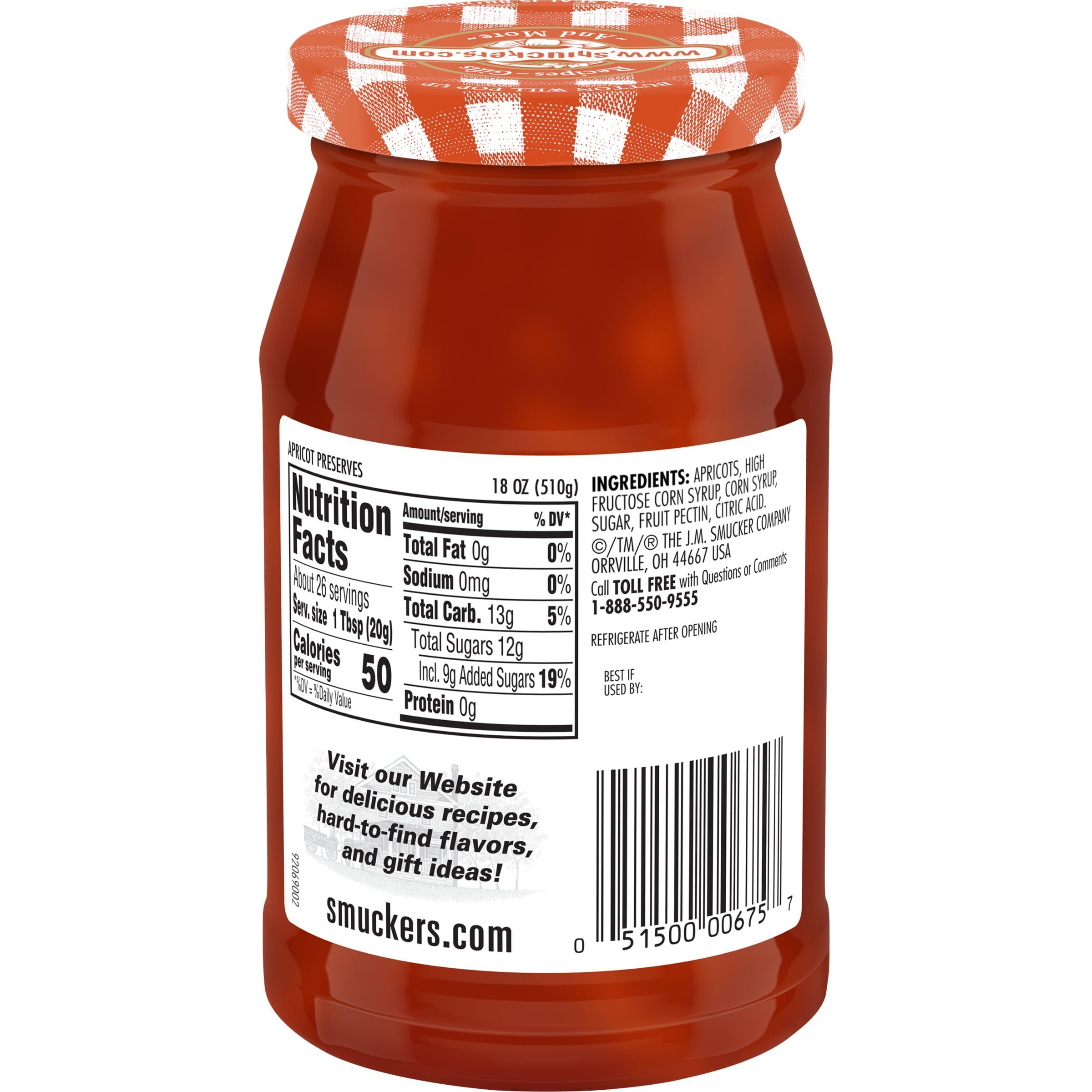 Smucker's Apricot Preserves, 18-Ounce (Pack of 6)
