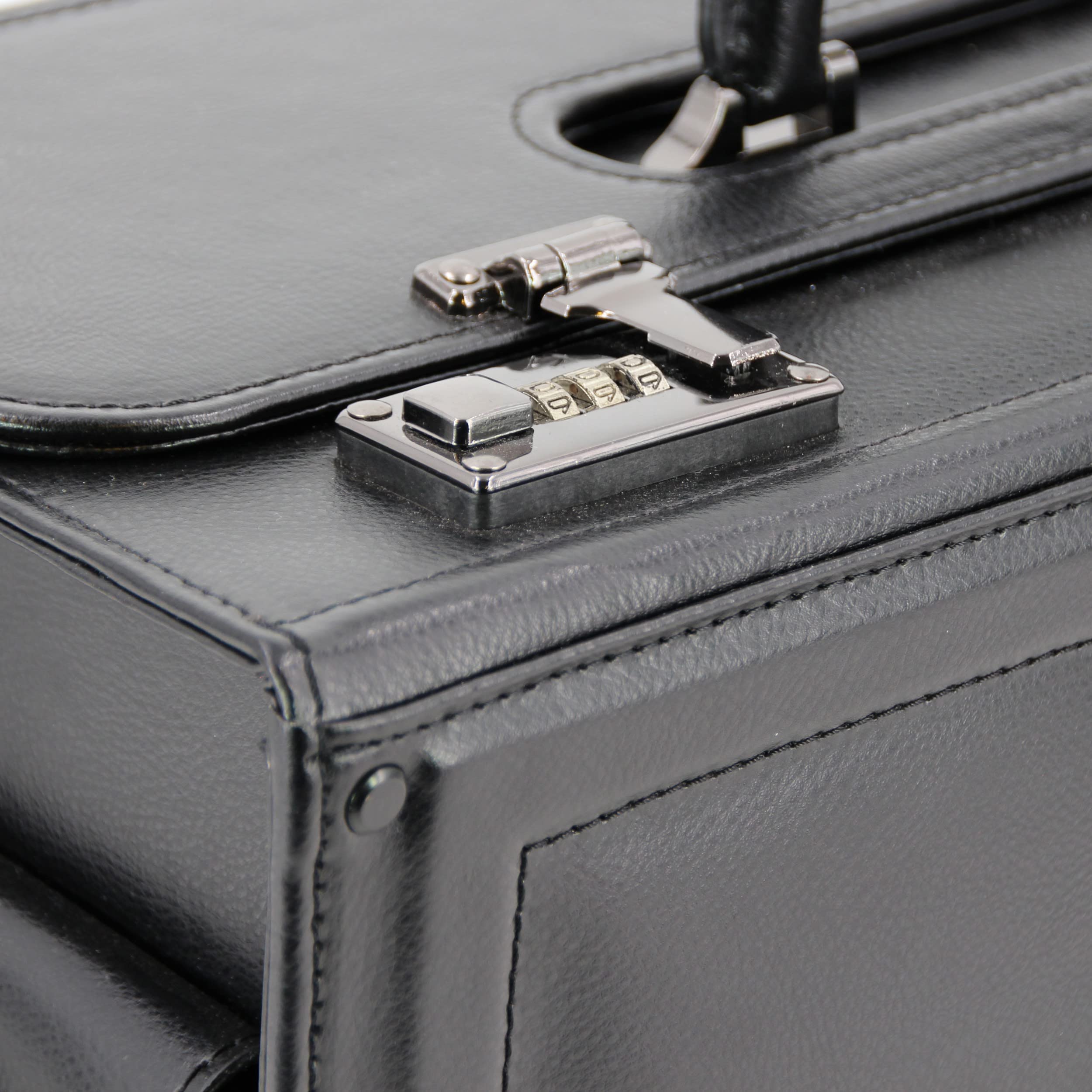 Roberto Romano handgefertigter Luxus Pilotenkoffer Milano aus Echtem Leder in schwarz 45043 | Lederkoffer, Aktenkoffer, Businesskoffer | Zeitloses Design Businessgarderobe, Formal oder Smart Casual