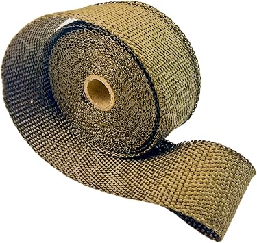 Titanium LAVA Exhaust heat header pipe wrap roll 2 INCH WIDE X 25 FEET LONG EXTREME high temperature wrap up to 3000F - Thermal Zero - LV116225