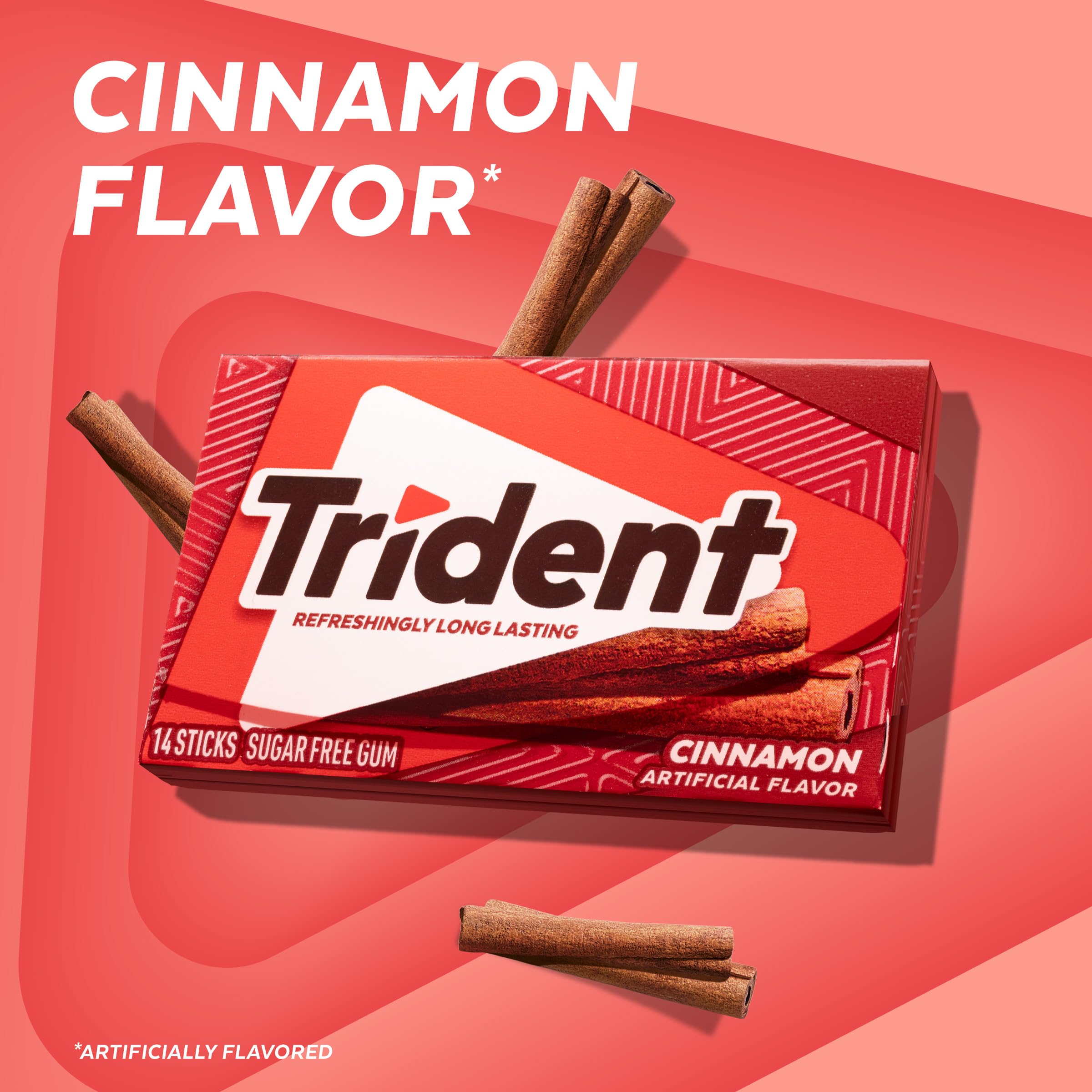 Trident Cinnamon Sugar-Free Chewing Gum 12 Packs of 14 Pieces 168 Total Pieces | Chewing Gum with Xylitol Perfect for Long Lasting Fresh Breath at School Work & Travel product thumbnail 4