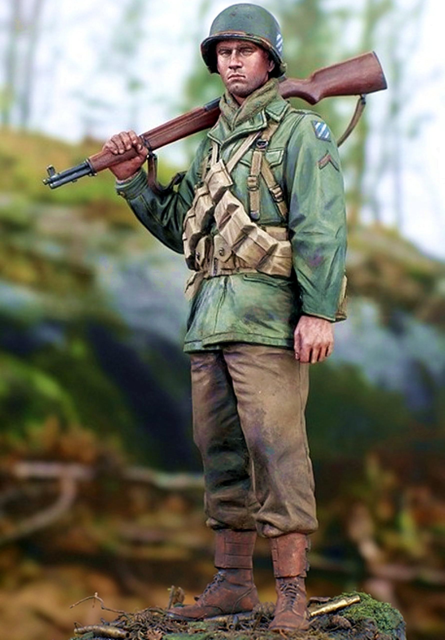 Bhowsa 1/16 WW2 US Soldier Resin Model Kit, modèle en résine non peint et non assemblé/s9X2j5