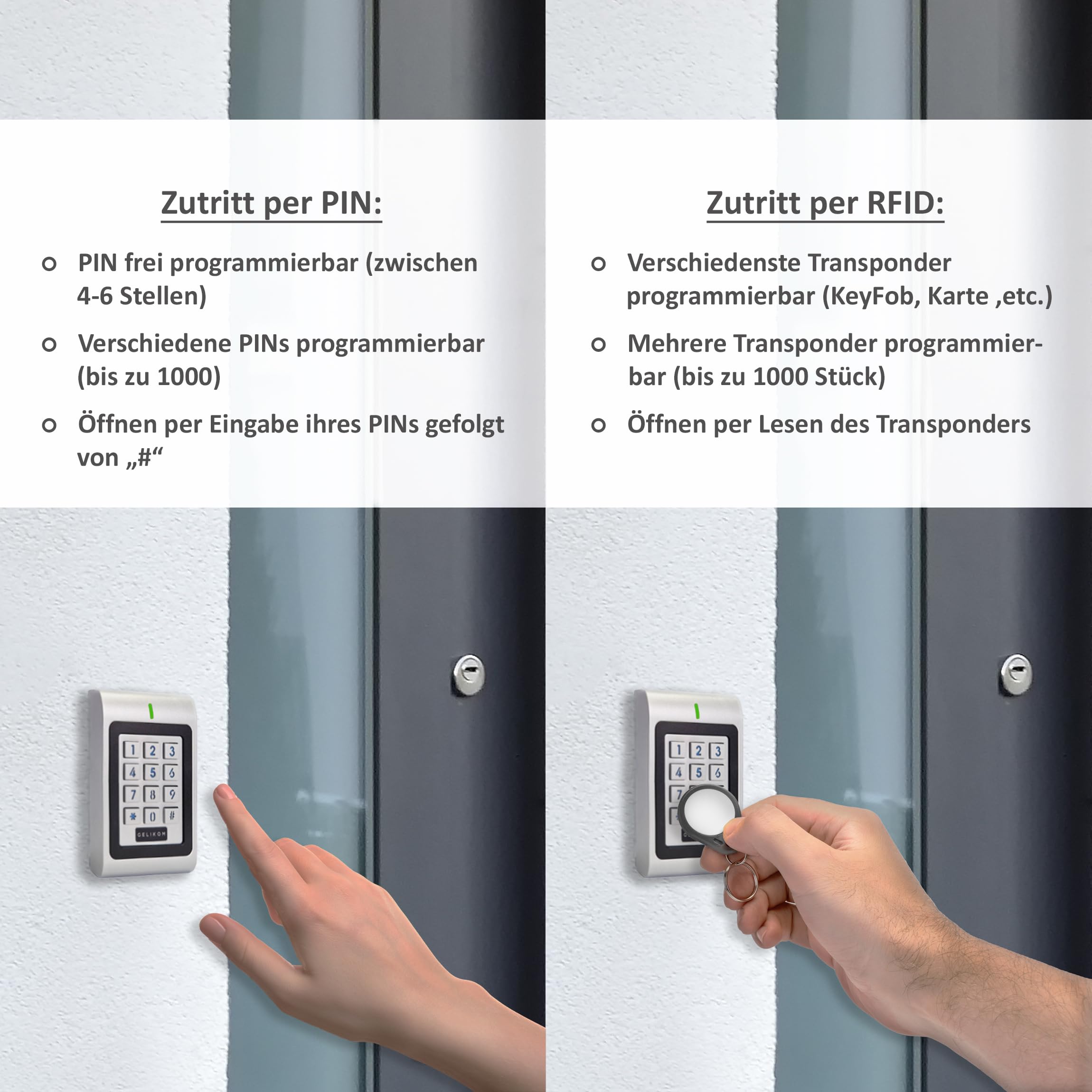 SK1-W RFID & PIN Codeschloss + Control Board