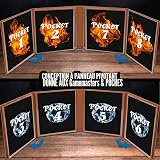 CASEMATIX DM Écran en Faux Cuir à 8 Panneaux Deluxe GM - Écran Pliable en Huit Panneaux pour Dungeon Master avec 2 Panneaux Basculants et Pochettes Effaçables à l'Eau pour TTRPG, Inserts Non Inclus - 5