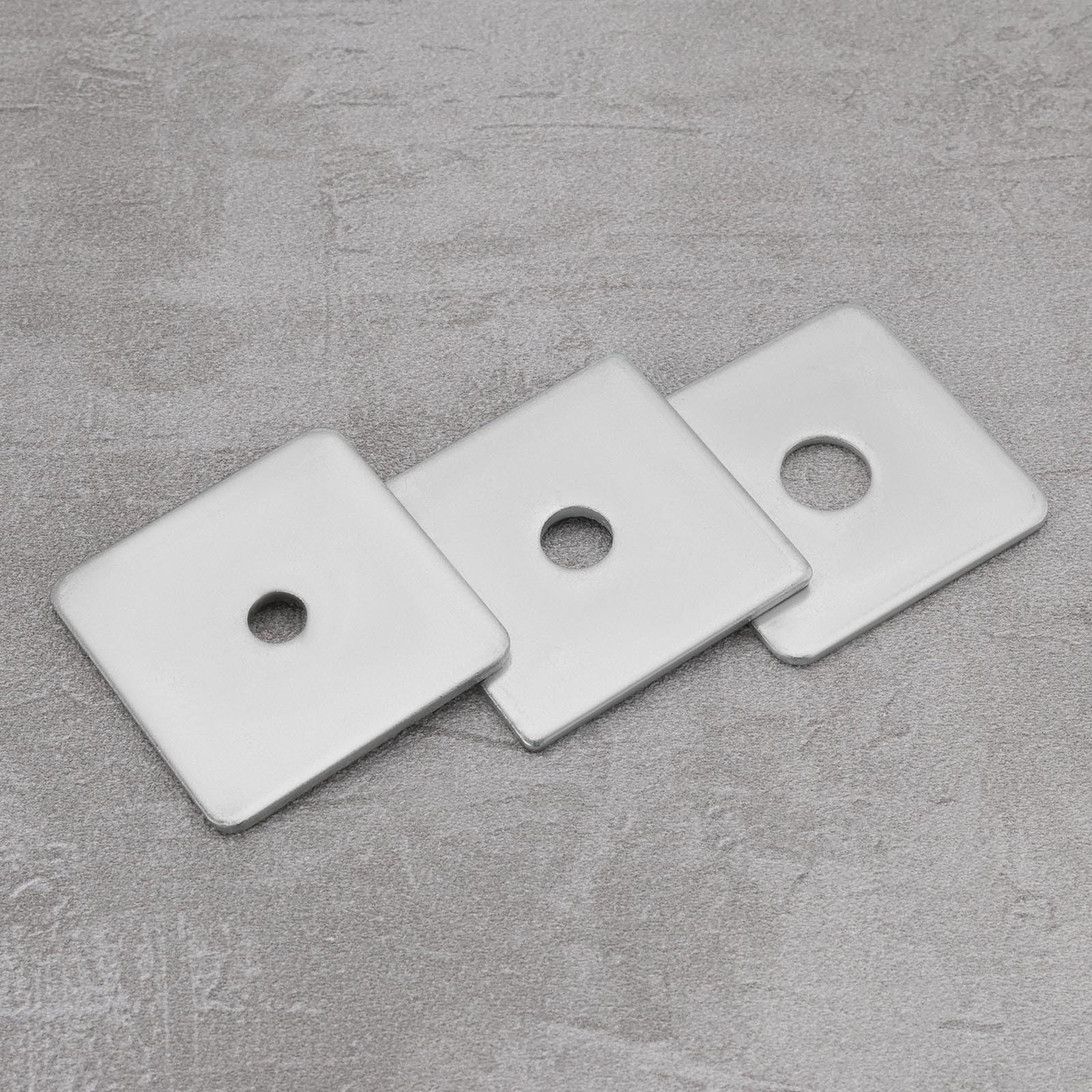 Unterlegscheiben aus verzinktem Stahl, quadratisch, M8, M10, M12, 50 x 50 x 3 mm, für Bau, Sanitär, Elektroauto, 30 Stück