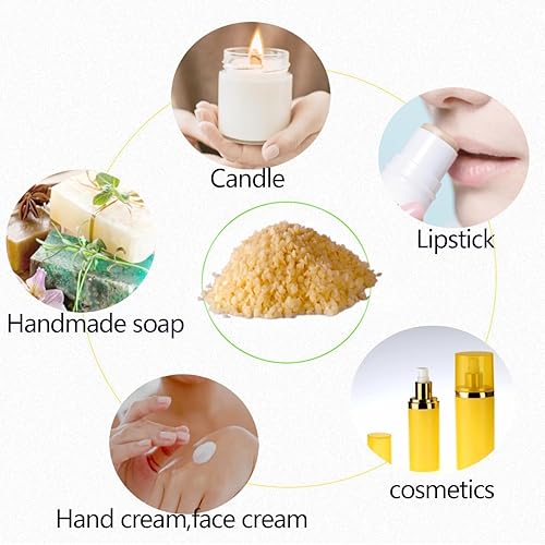 Miniatura 7 de Pellets de cera de abejas de 2 libras, color blanco, puro, pastillas de cera de abejas, triple filtrado, ideal para proyectos de bricolaje, bálsamos